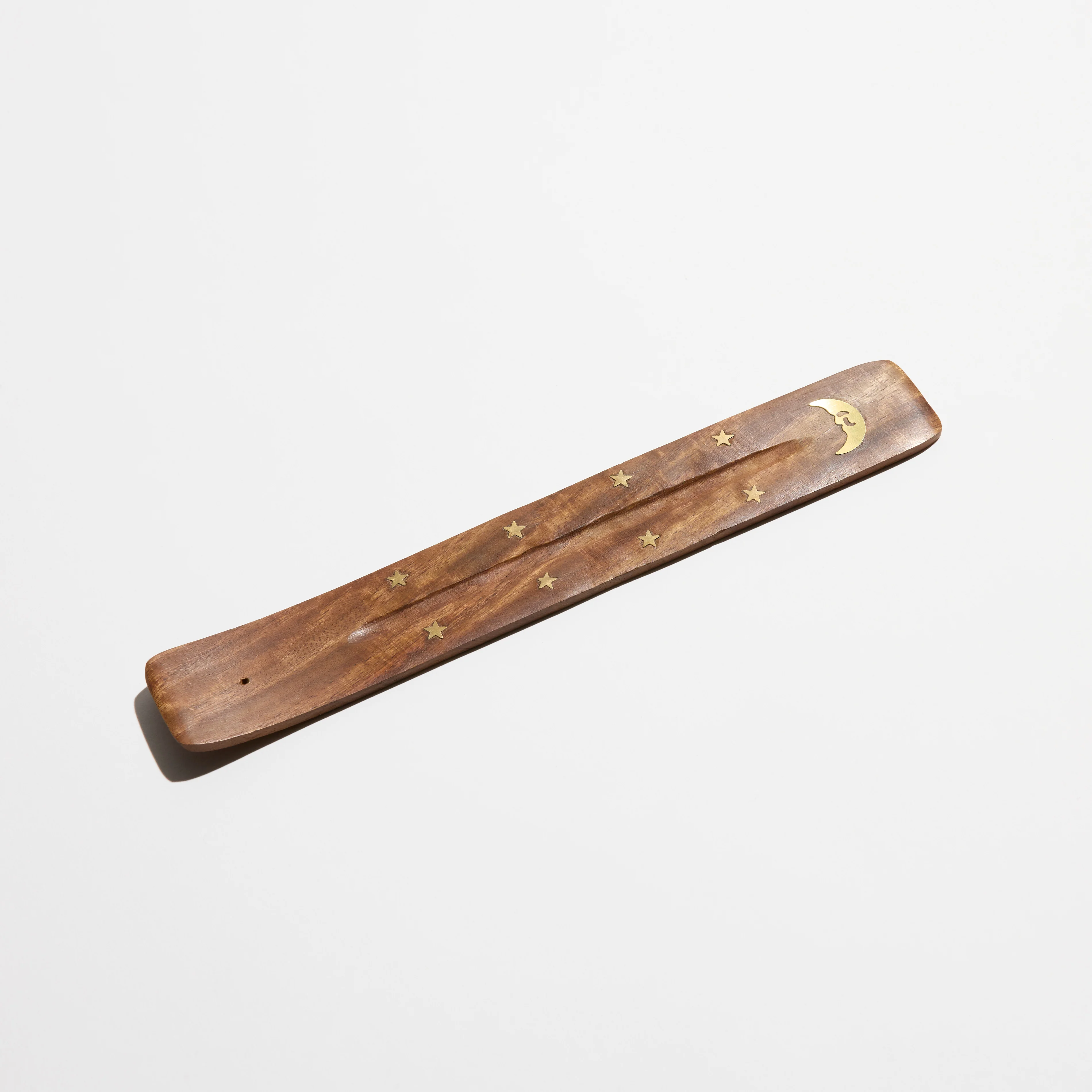 Brass Inlay Wood Incense Holder - Image 3